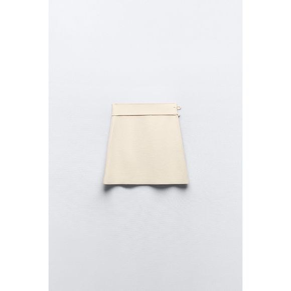 ZARA KNIT SKIRT WITH BUCKLES - Picture 7 of 8